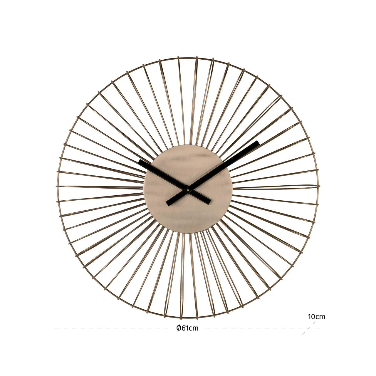 Richmond Interiors Wirle Gold Wall Clock