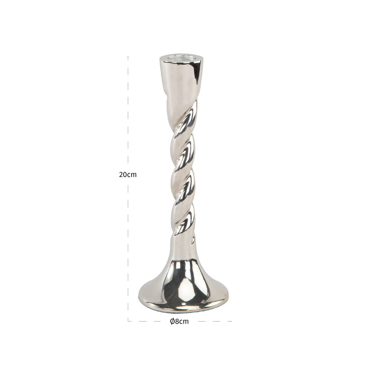 Richmond Interiors Crillon Silver Candle Holder Small