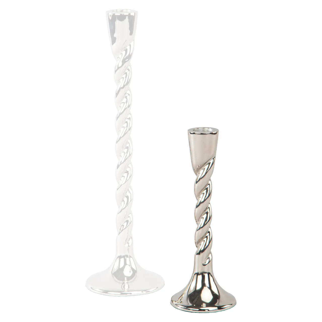 Richmond Interiors Crillon Silver Candle Holder Small