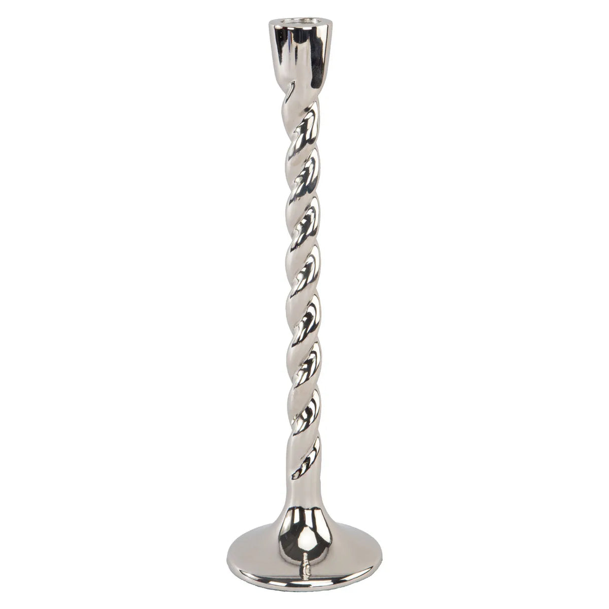 Richmond Interiors Crillon Silver Candle Holder Large