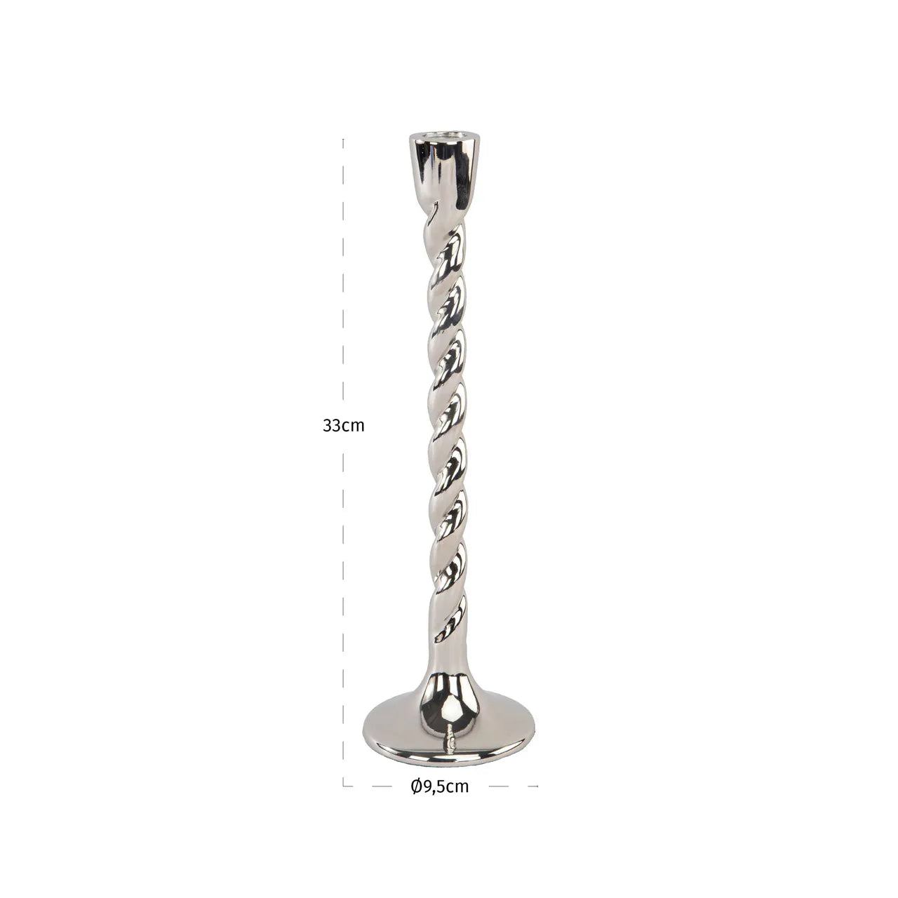 Richmond Interiors Crillon Silver Candle Holder Large