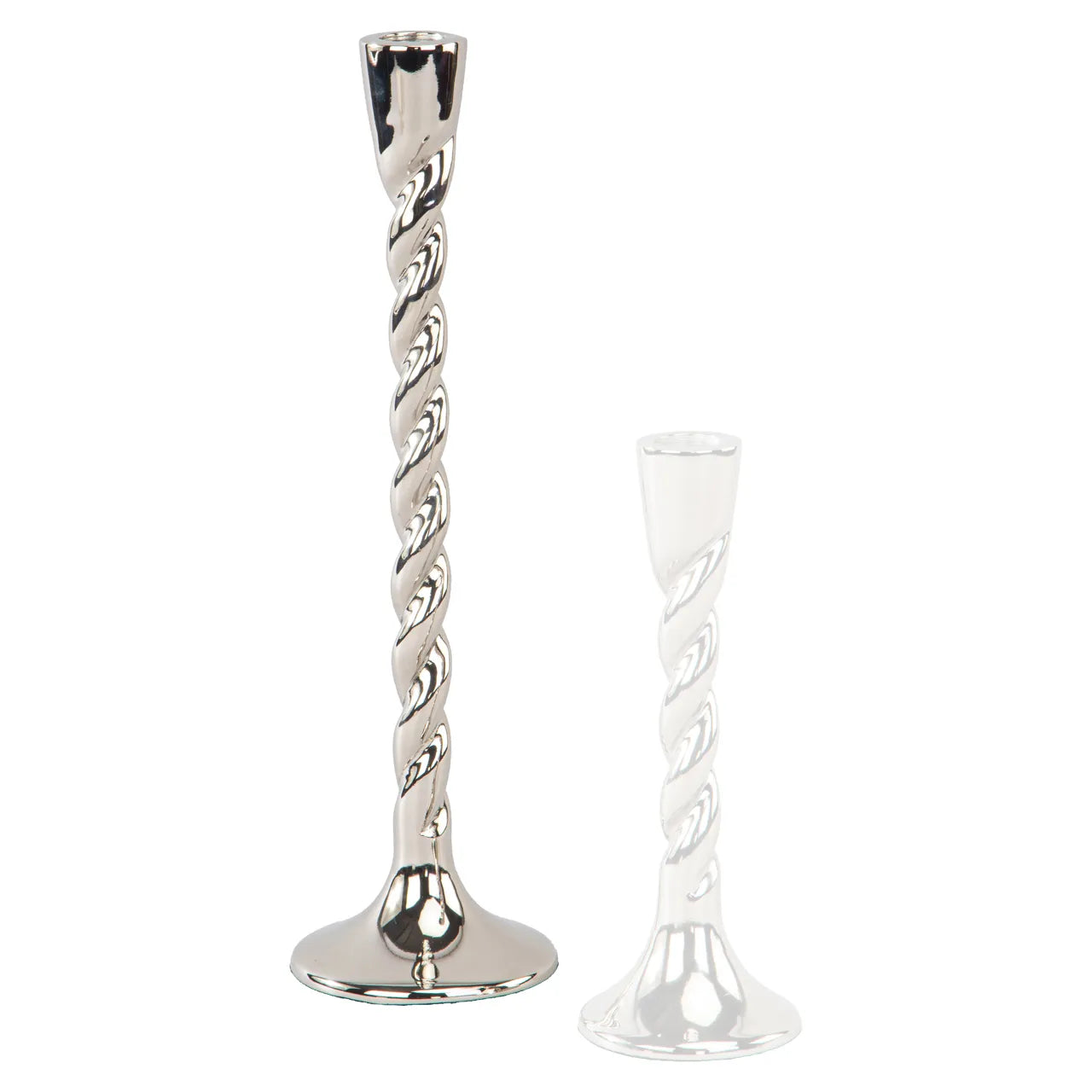 Richmond Interiors Crillon Silver Candle Holder Large