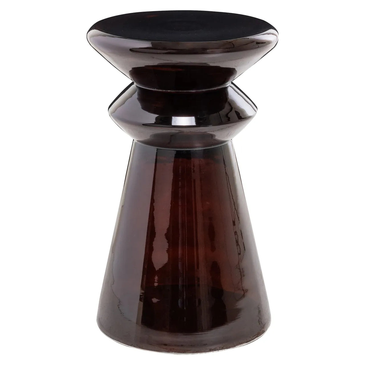 Richmond Interiors Gordes Brown Glass Side Table