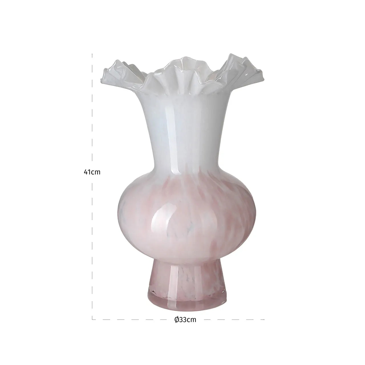 Richmond Interiors Vola Pink Glass Vase
