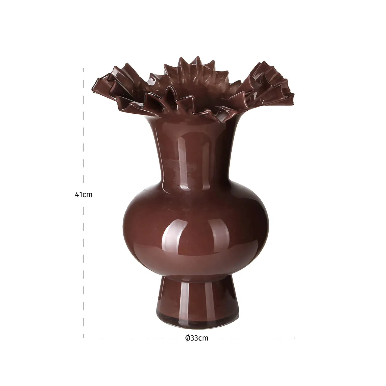 Richmond Interiors Mira Brown Glass Vase