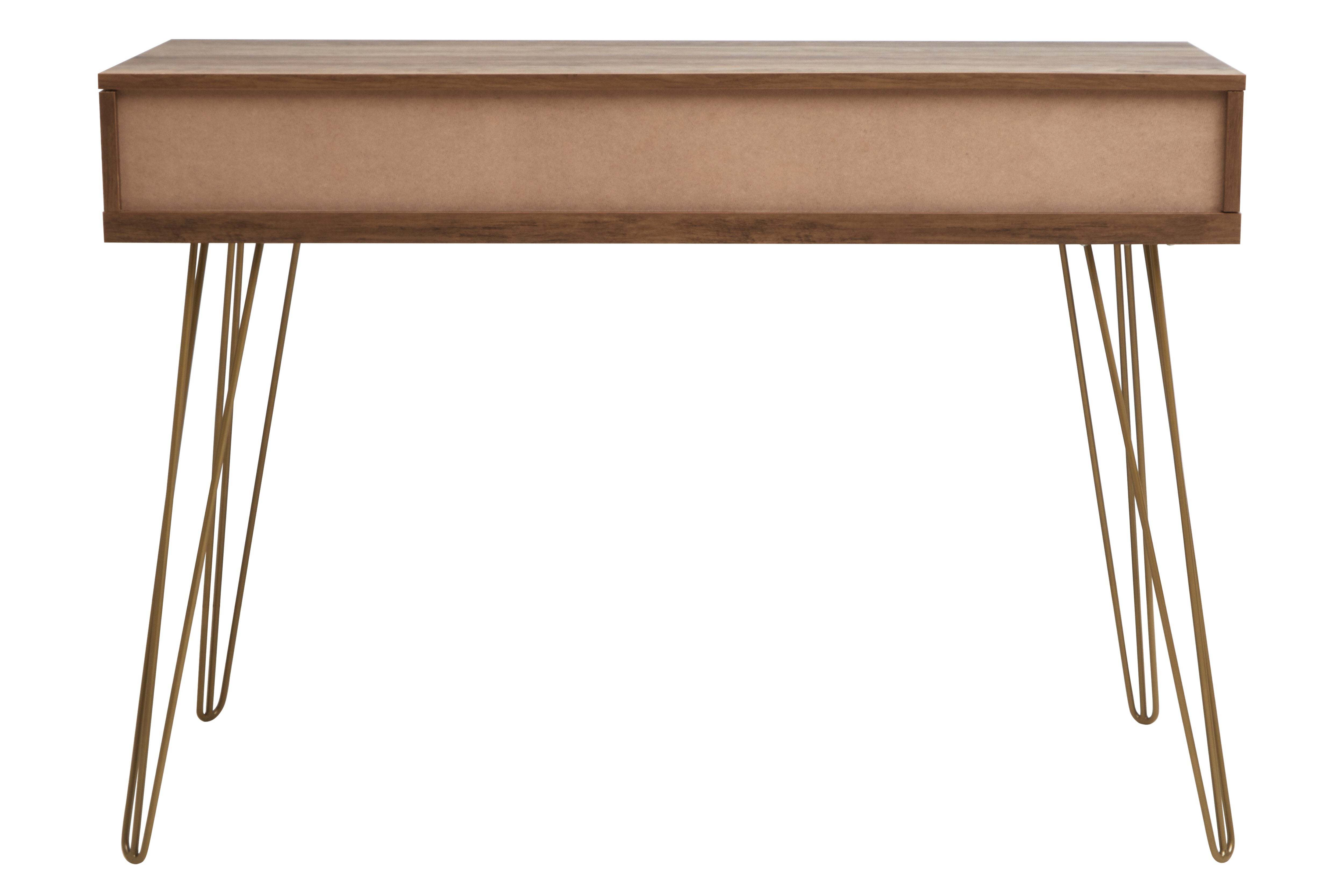 Ophelia Brown Wood & Gold Console Table