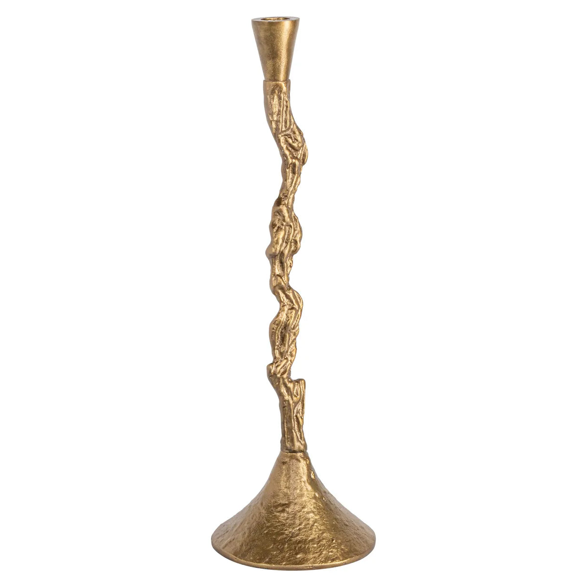 Richmond Interiors Mona Antique Brass Candle Holder