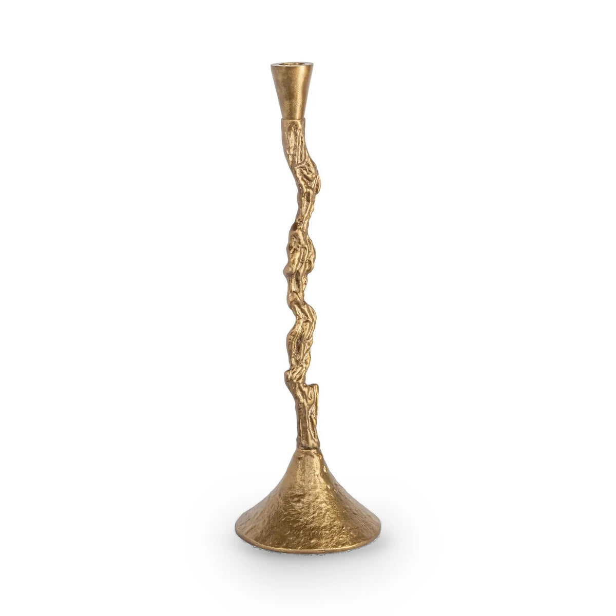 Richmond Interiors Mona Antique Brass Candle Holder