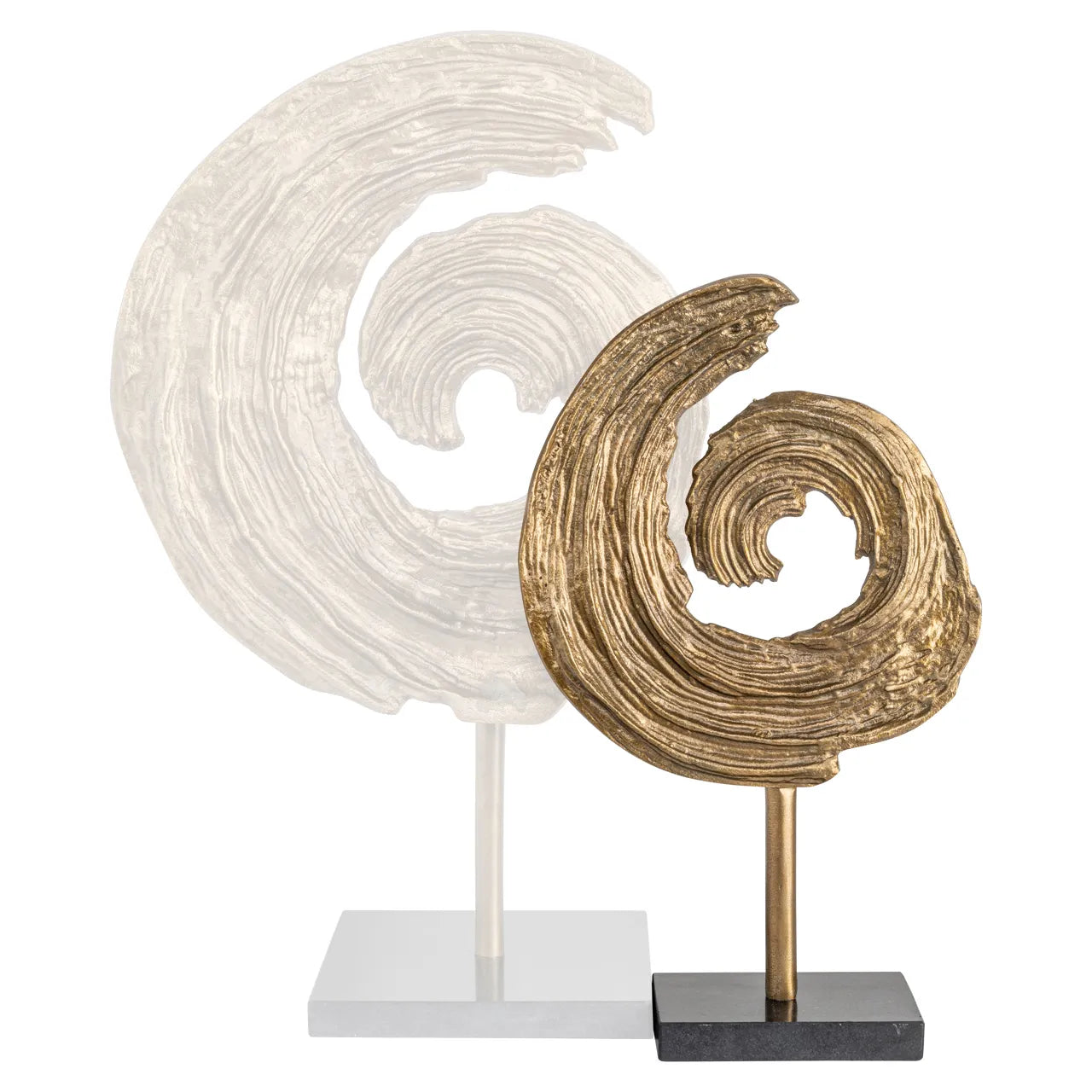 Richmond Interiors Swirl Antique Brass Granite Decorative Object