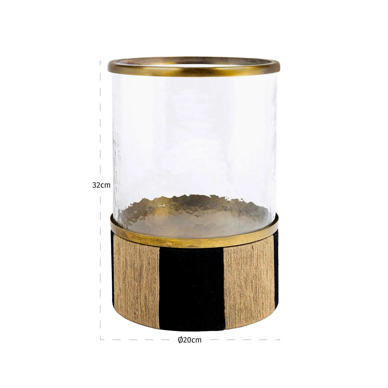 Richmond Interiors Sas Antique Brass Glass Hurricane Candle Holder