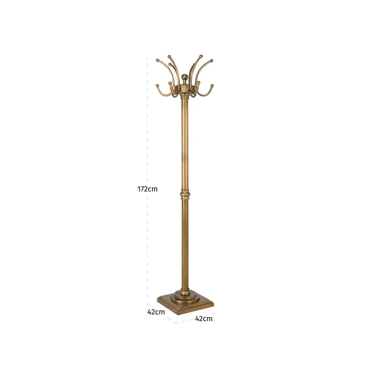 Richmond Interiors Darwy Antique Brass Coat Rack