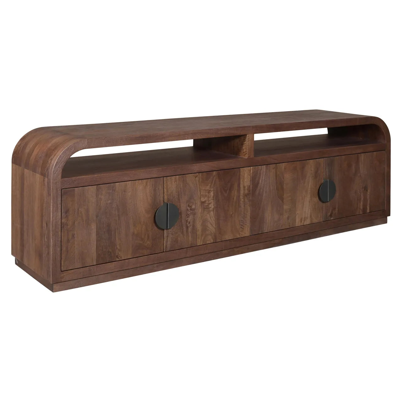 Richmond Interiors Baldwin Spice Brown Mango Wood TV Unit