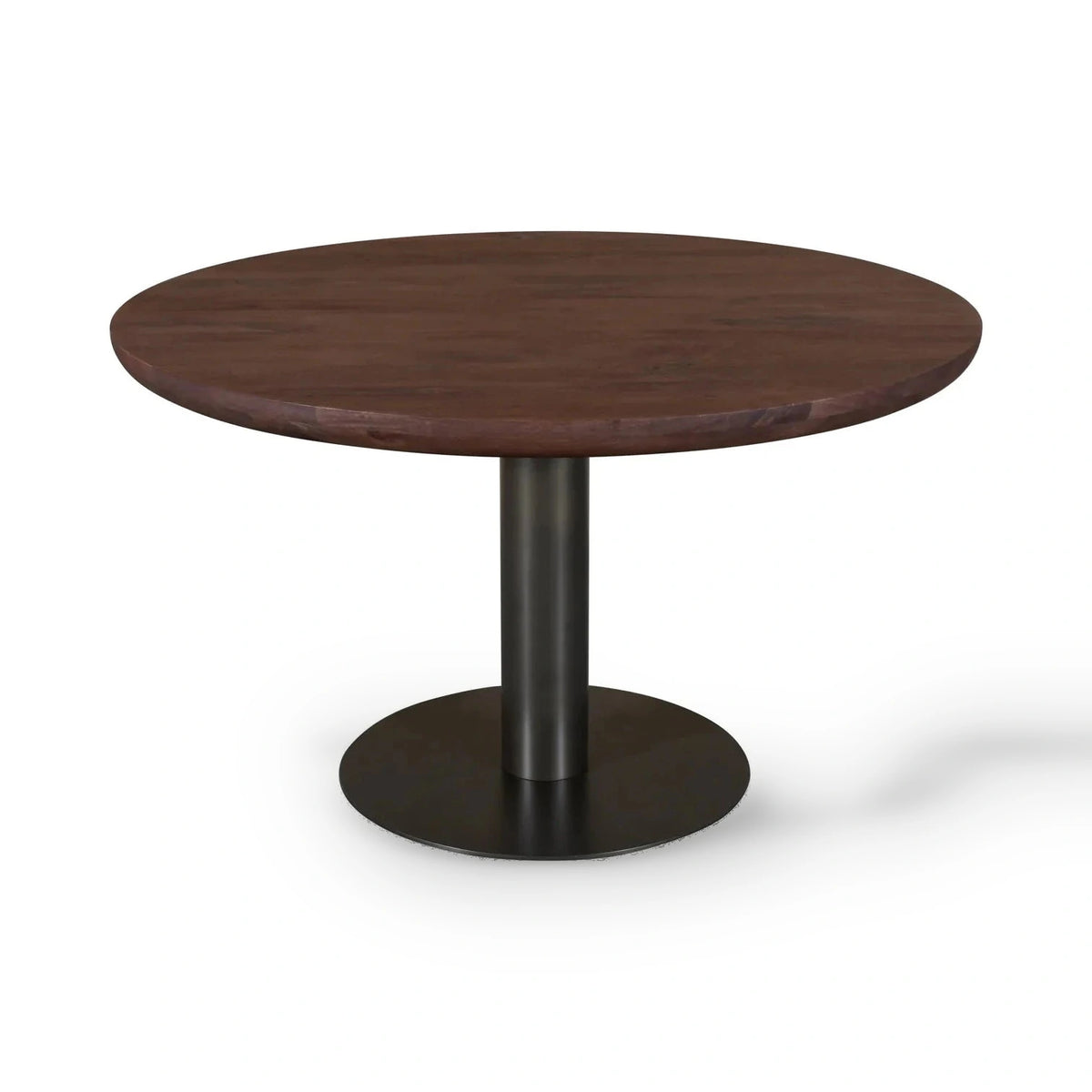 Richmond Interiors Baldwin Spice Brown Mango Wood Round Dining Table 130cm