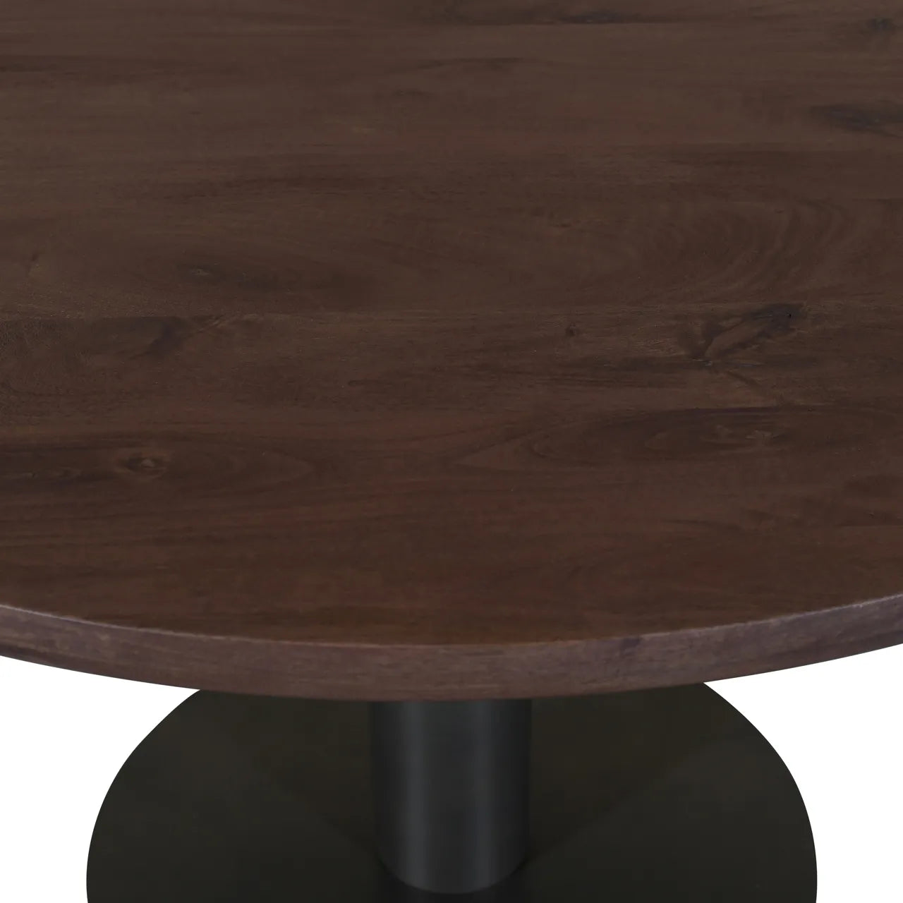 Richmond Interiors Baldwin Spice Brown Mango Wood Round Dining Table 130cm
