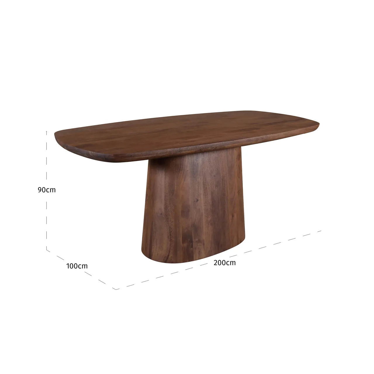 Richmond Interiors Baldwin Spice Brown Mango Wood Counter Table