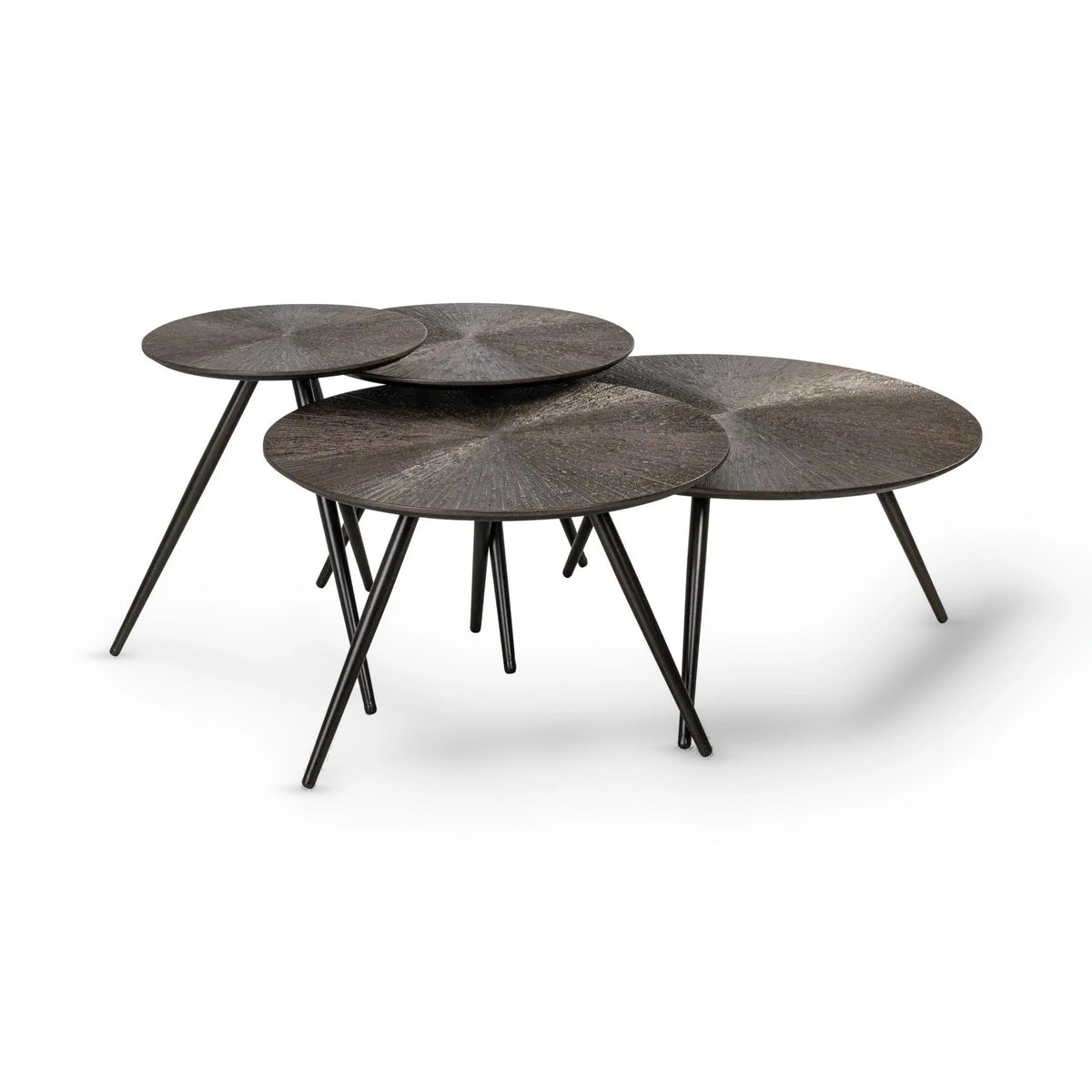 Richmond Interiors Quadra Brunzae Set of 4 Coffee Tables Nest