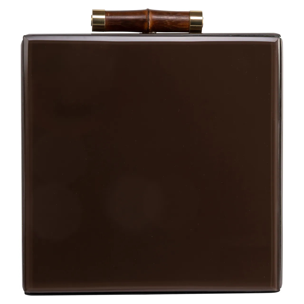 Richmond Interiors Echo Dark Brown Bamboo & Glass Storage Box Large