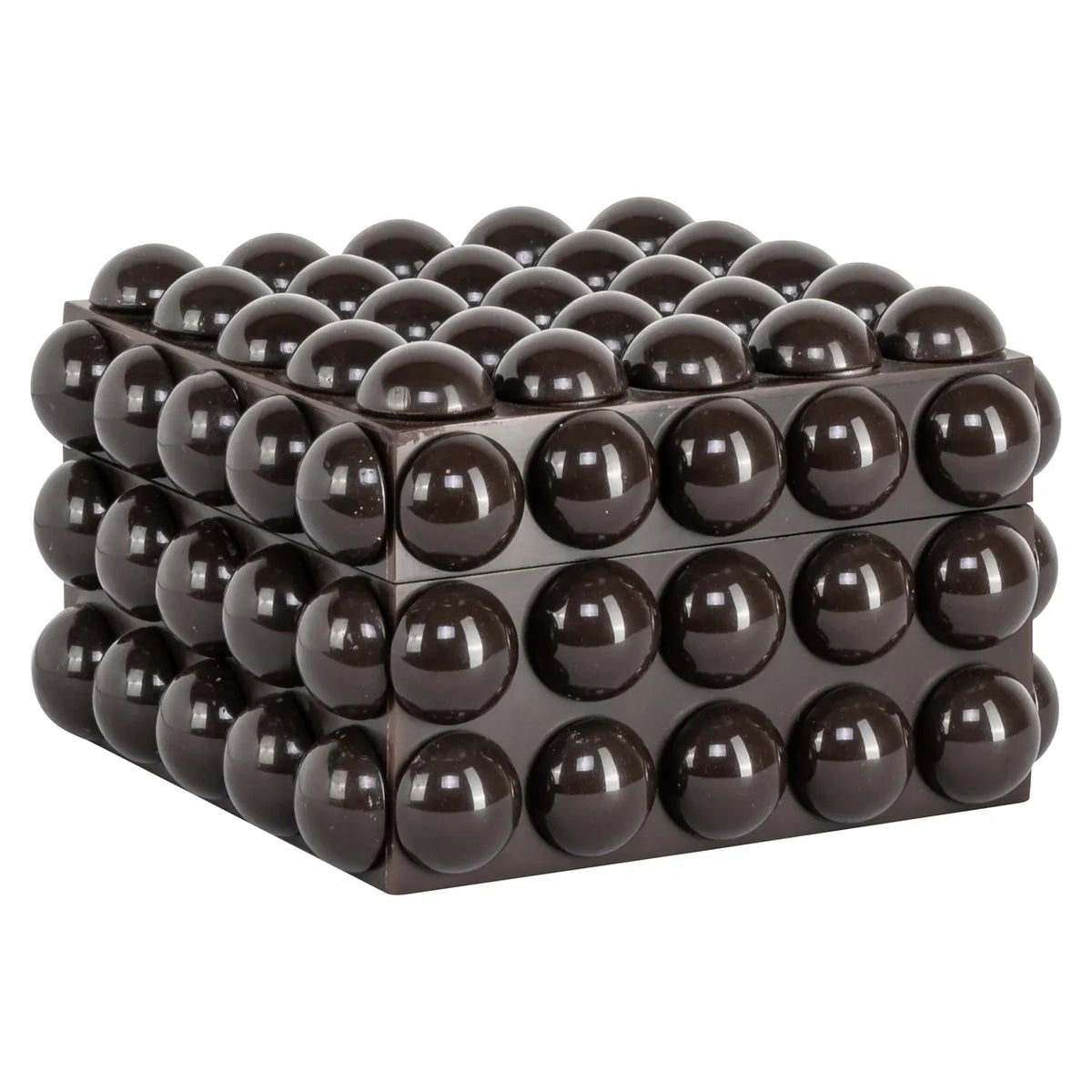 Richmond Interiors Nyx Dark Brown Resin Storage Box Small