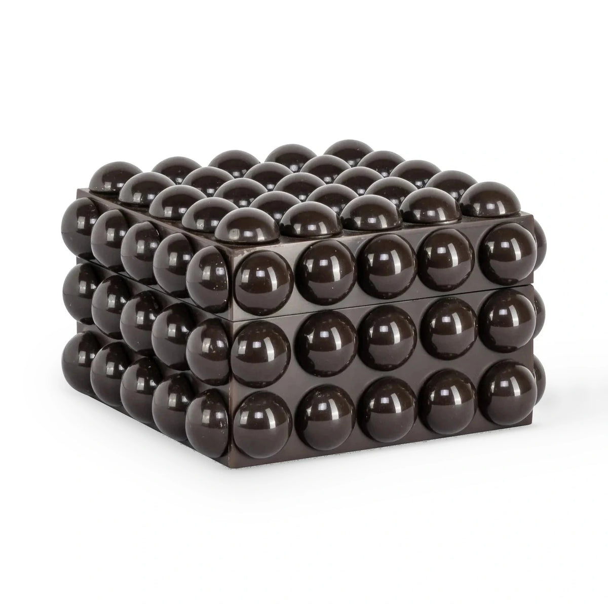 Richmond Interiors Nyx Dark Brown Resin Storage Box Small