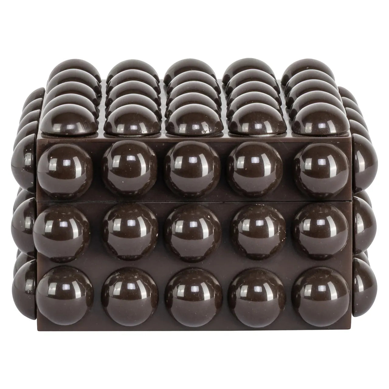 Richmond Interiors Nyx Dark Brown Resin Storage Box Small