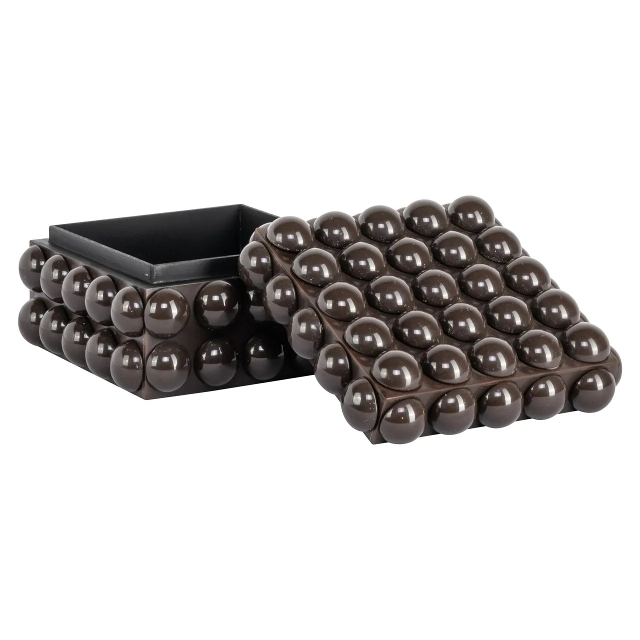 Richmond Interiors Nyx Dark Brown Resin Storage Box Small