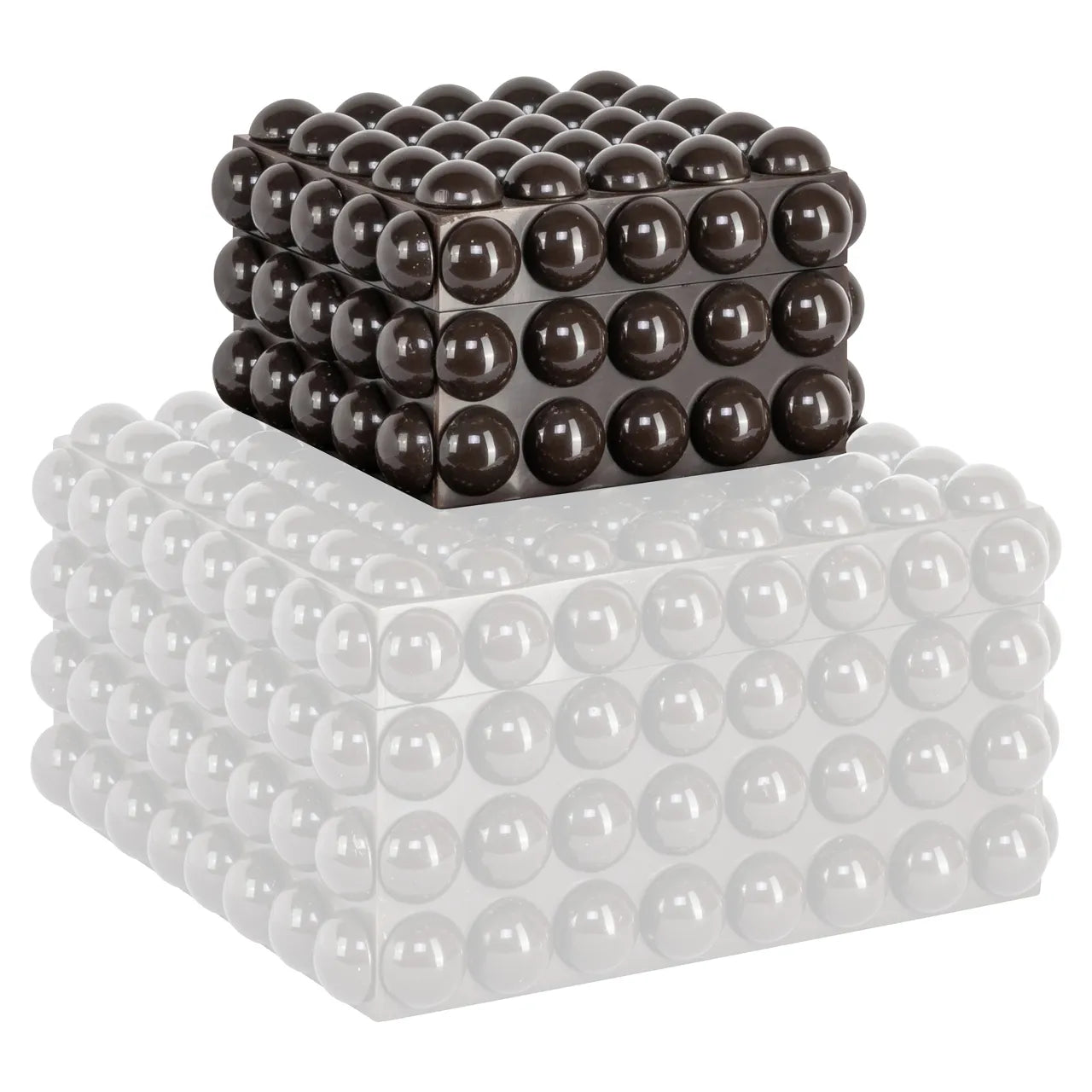Richmond Interiors Nyx Dark Brown Resin Storage Box Small