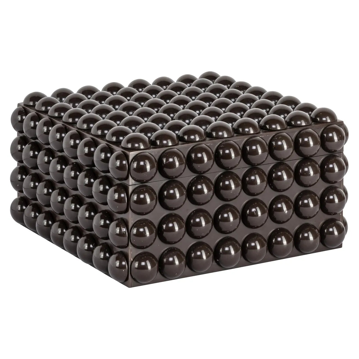 Richmond Interiors Nyx Dark Brown Resin Storage Box Large