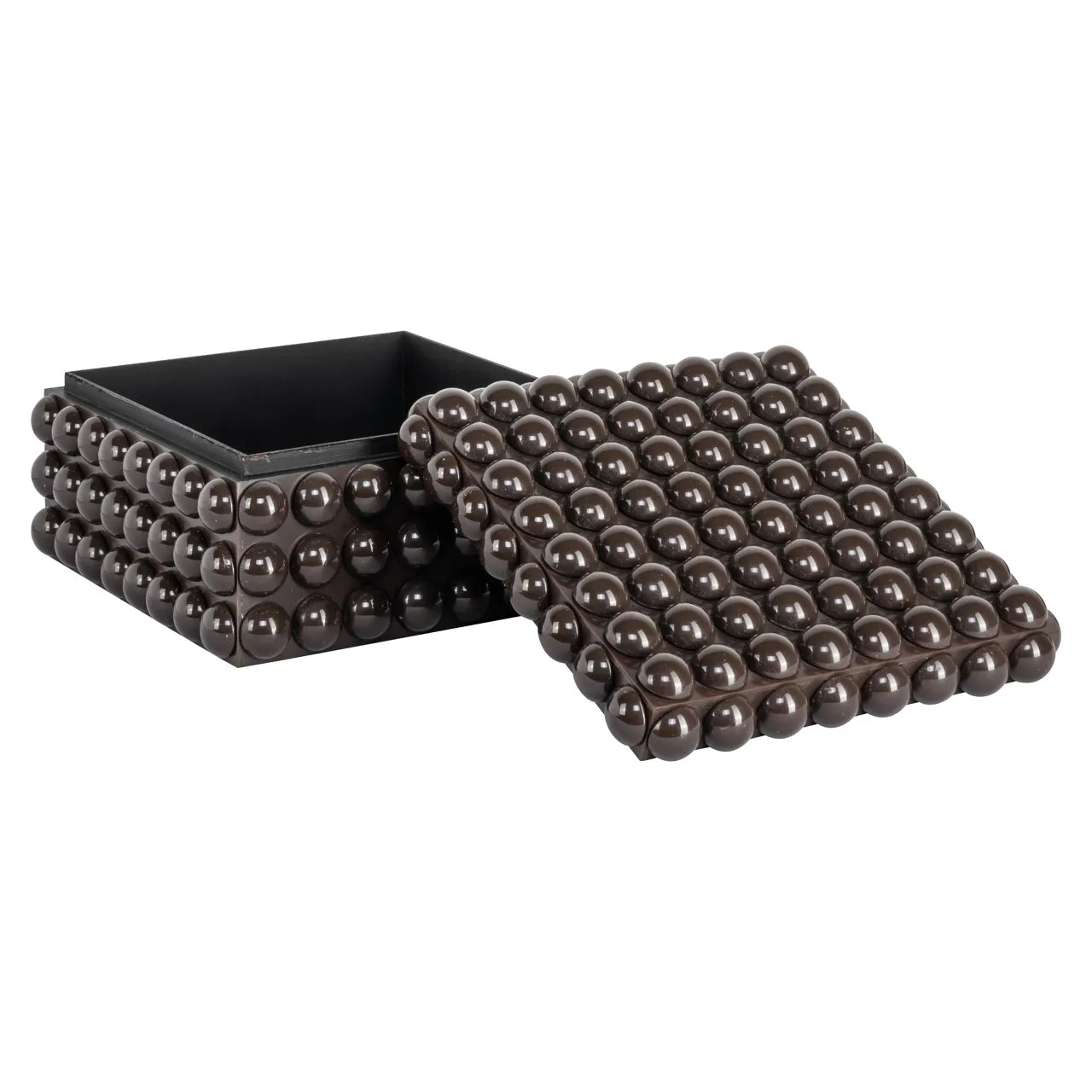 Richmond Interiors Nyx Dark Brown Resin Storage Box Large