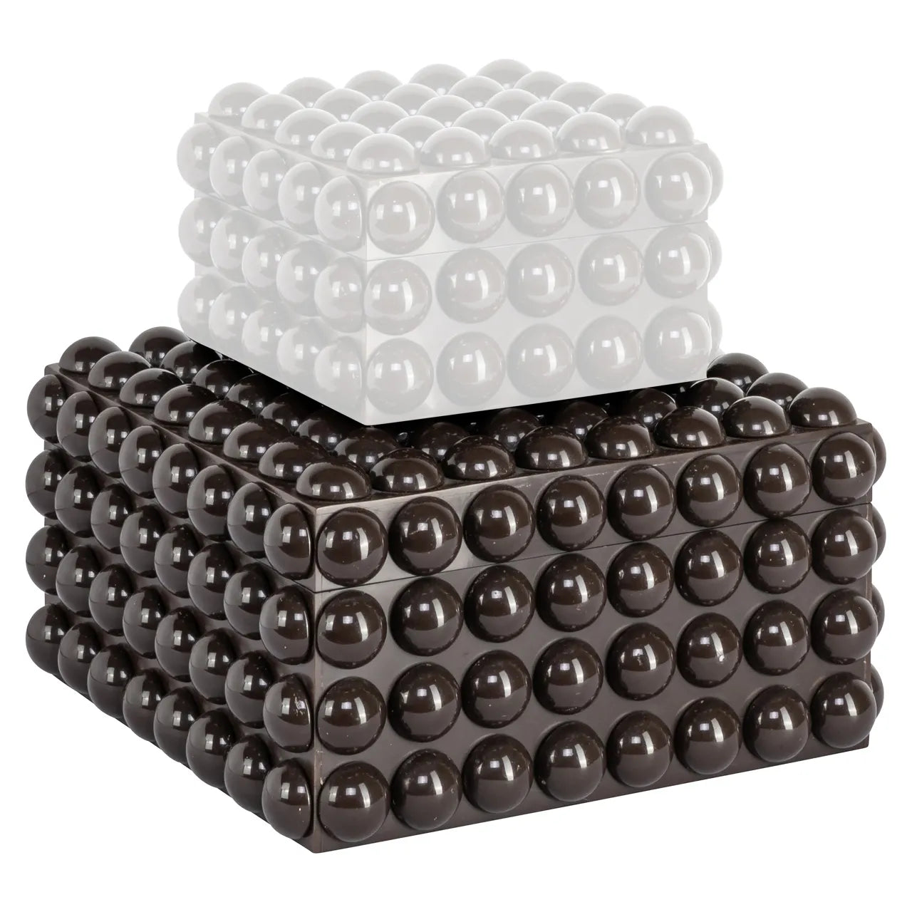 Richmond Interiors Nyx Dark Brown Resin Storage Box Large