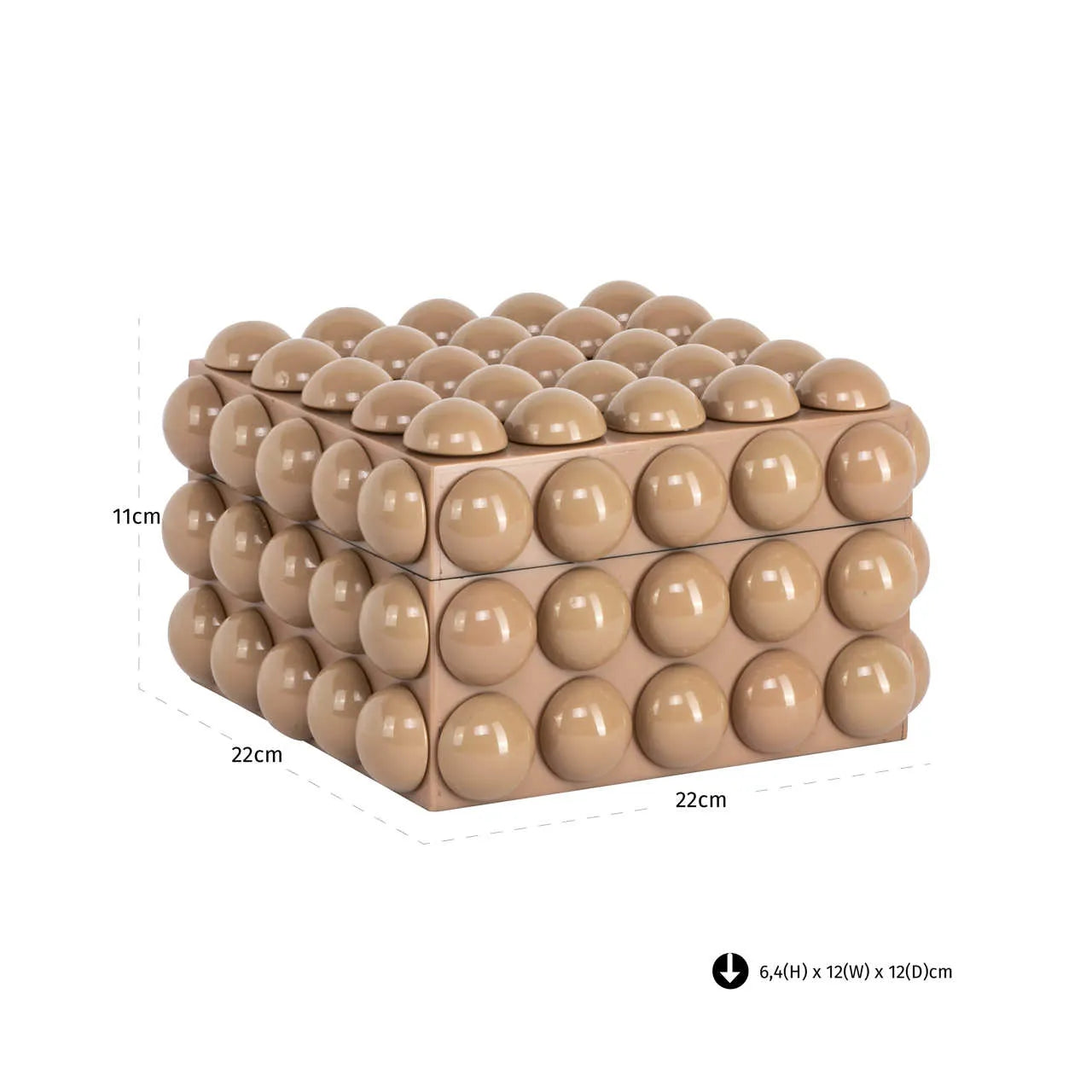 Richmond Interiors Ash Beige Resin Storage Box Small