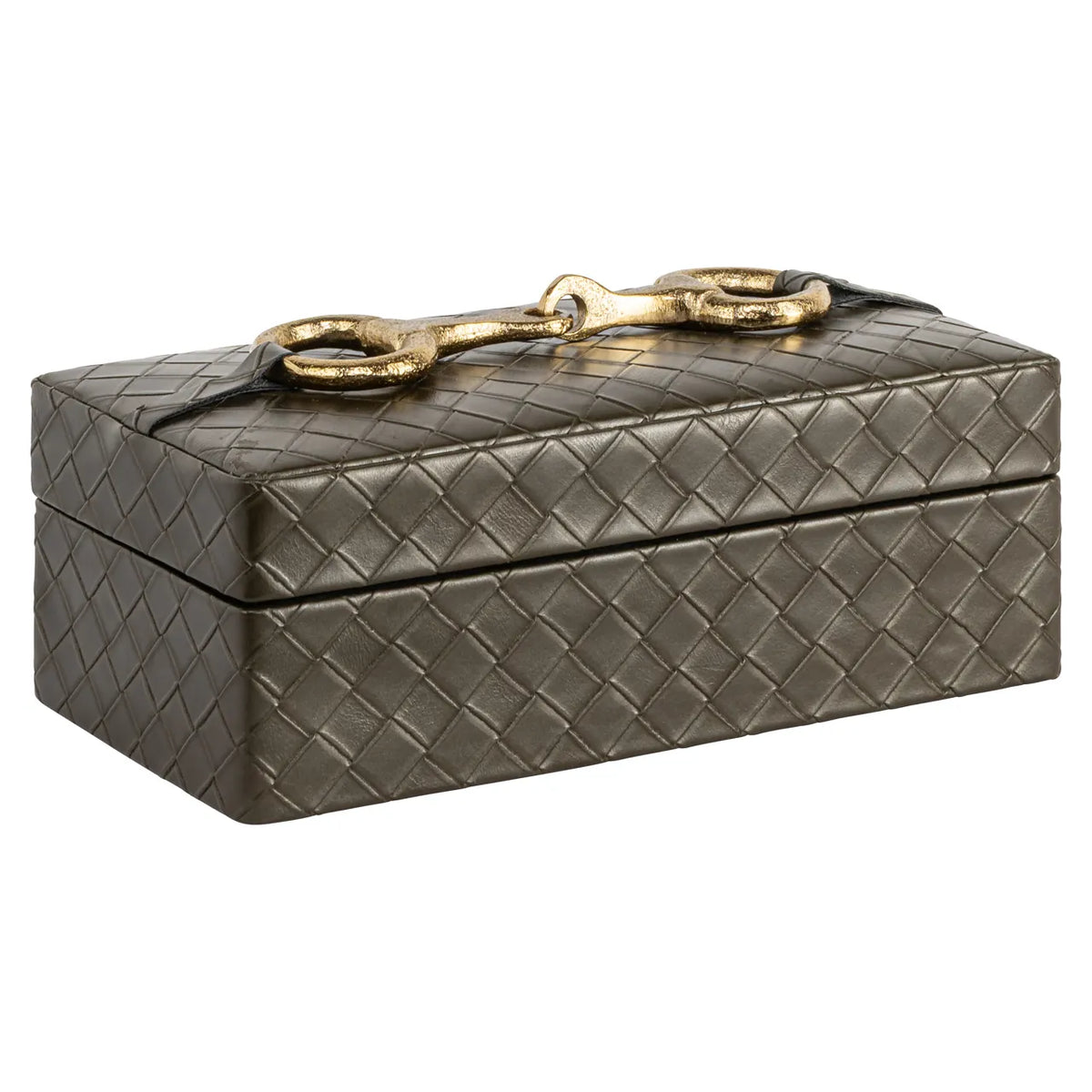 Richmond Interiors Blade Olive Faux Leather Storage Box Small