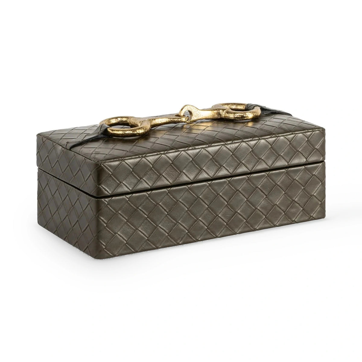 Richmond Interiors Blade Olive Faux Leather Storage Box Small
