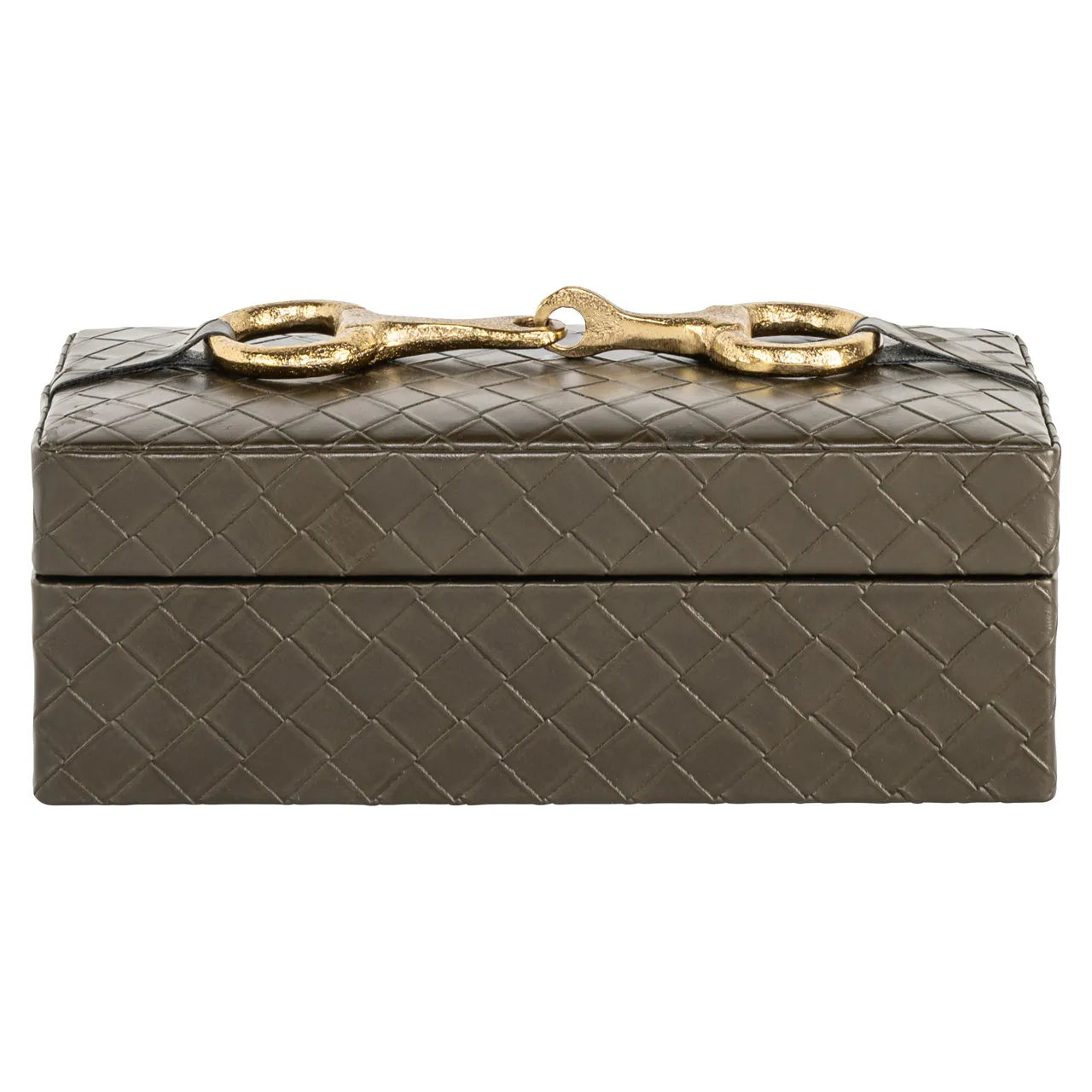 Richmond Interiors Blade Olive Faux Leather Storage Box Small