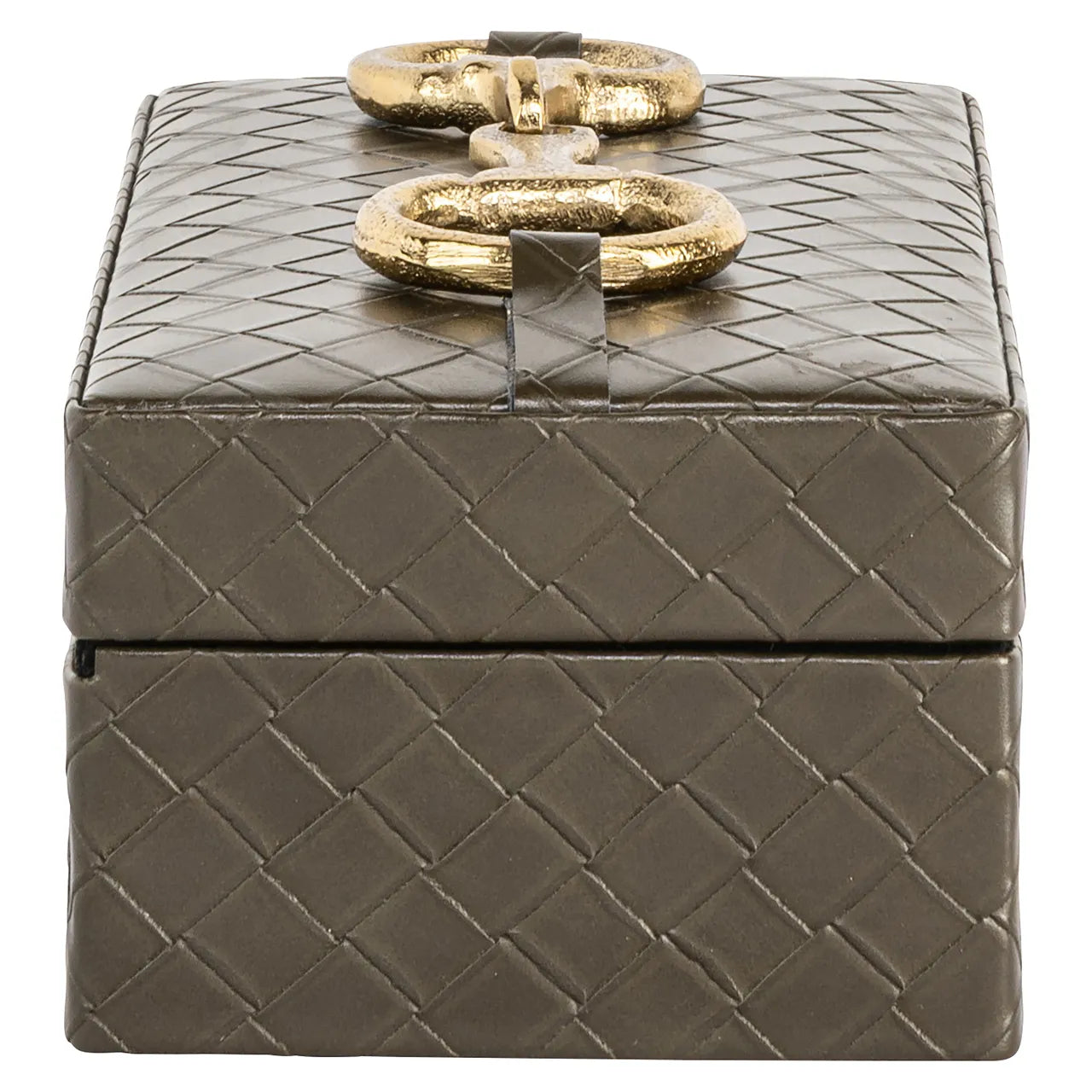 Richmond Interiors Blade Olive Faux Leather Storage Box Small