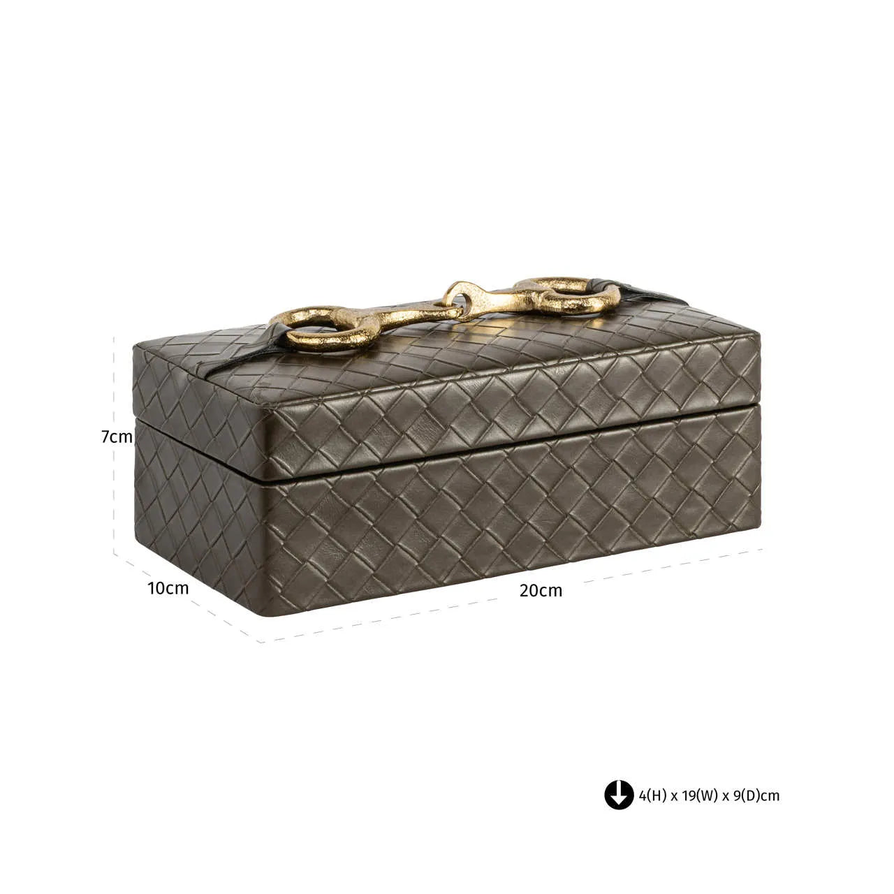 Richmond Interiors Blade Olive Faux Leather Storage Box Small