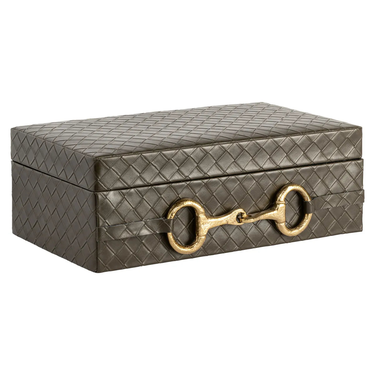Richmond Interiors Blade Olive Faux Leather Storage Box Large