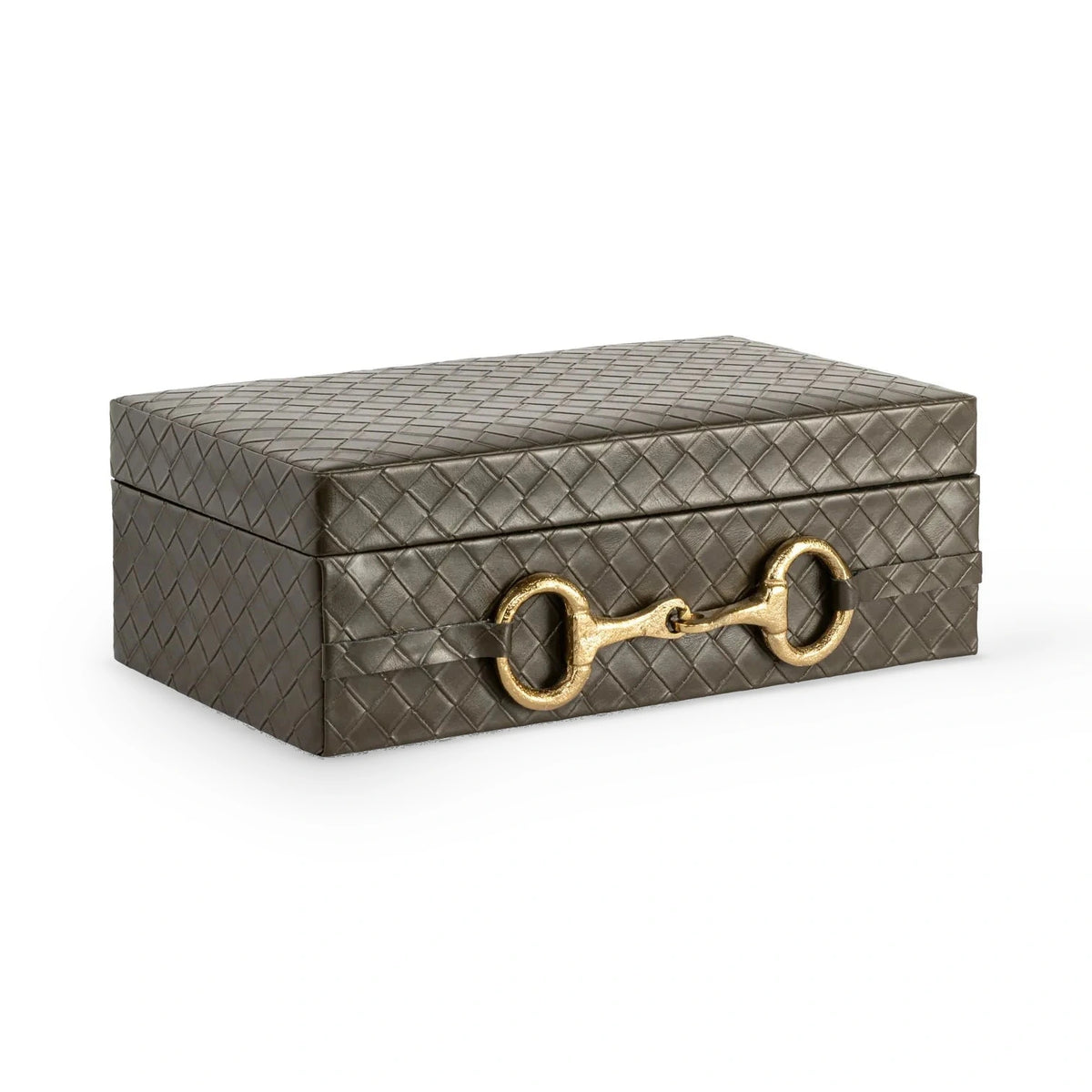 Richmond Interiors Blade Olive Faux Leather Storage Box Large