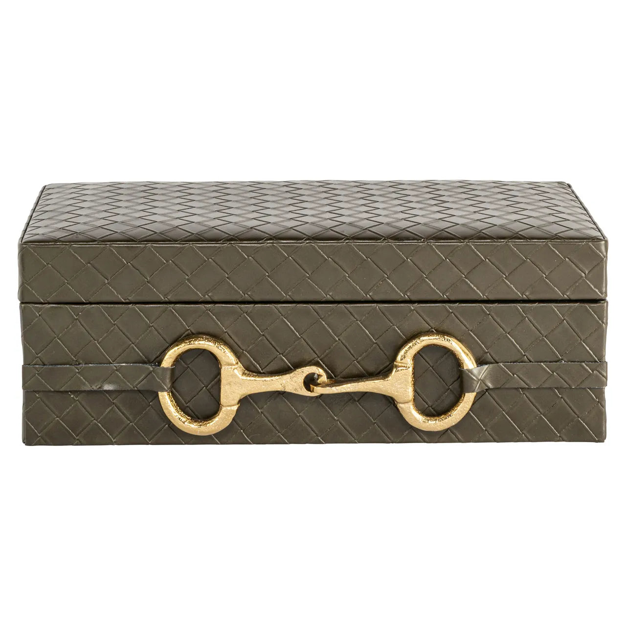Richmond Interiors Blade Olive Faux Leather Storage Box Large