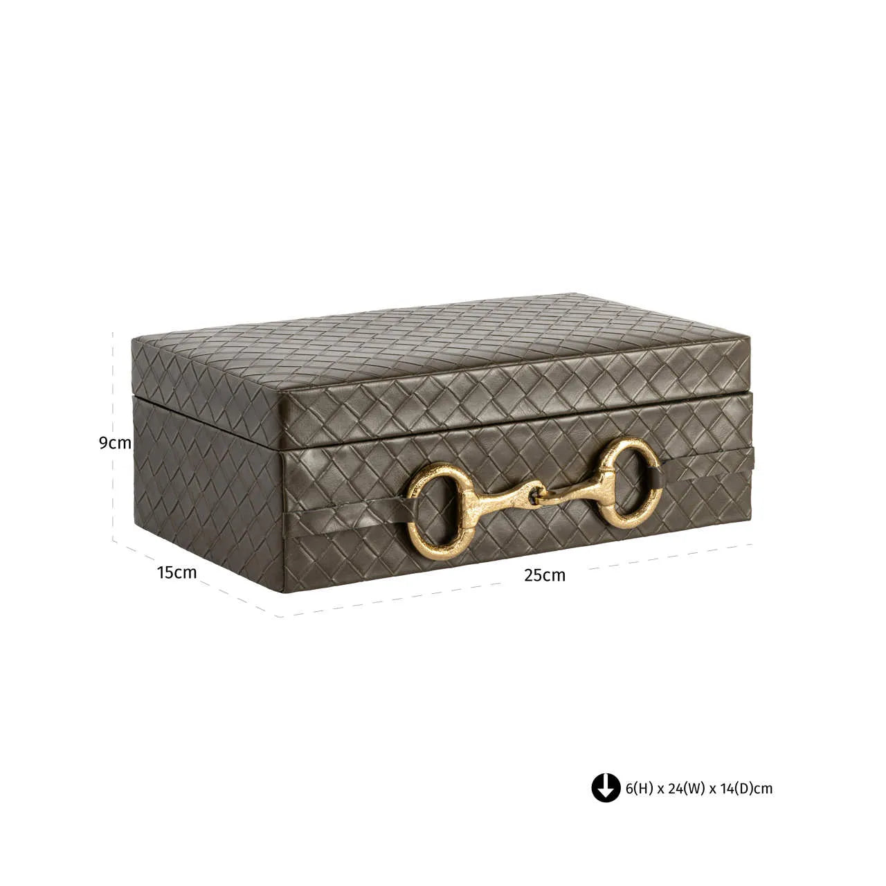 Richmond Interiors Blade Olive Faux Leather Storage Box Large