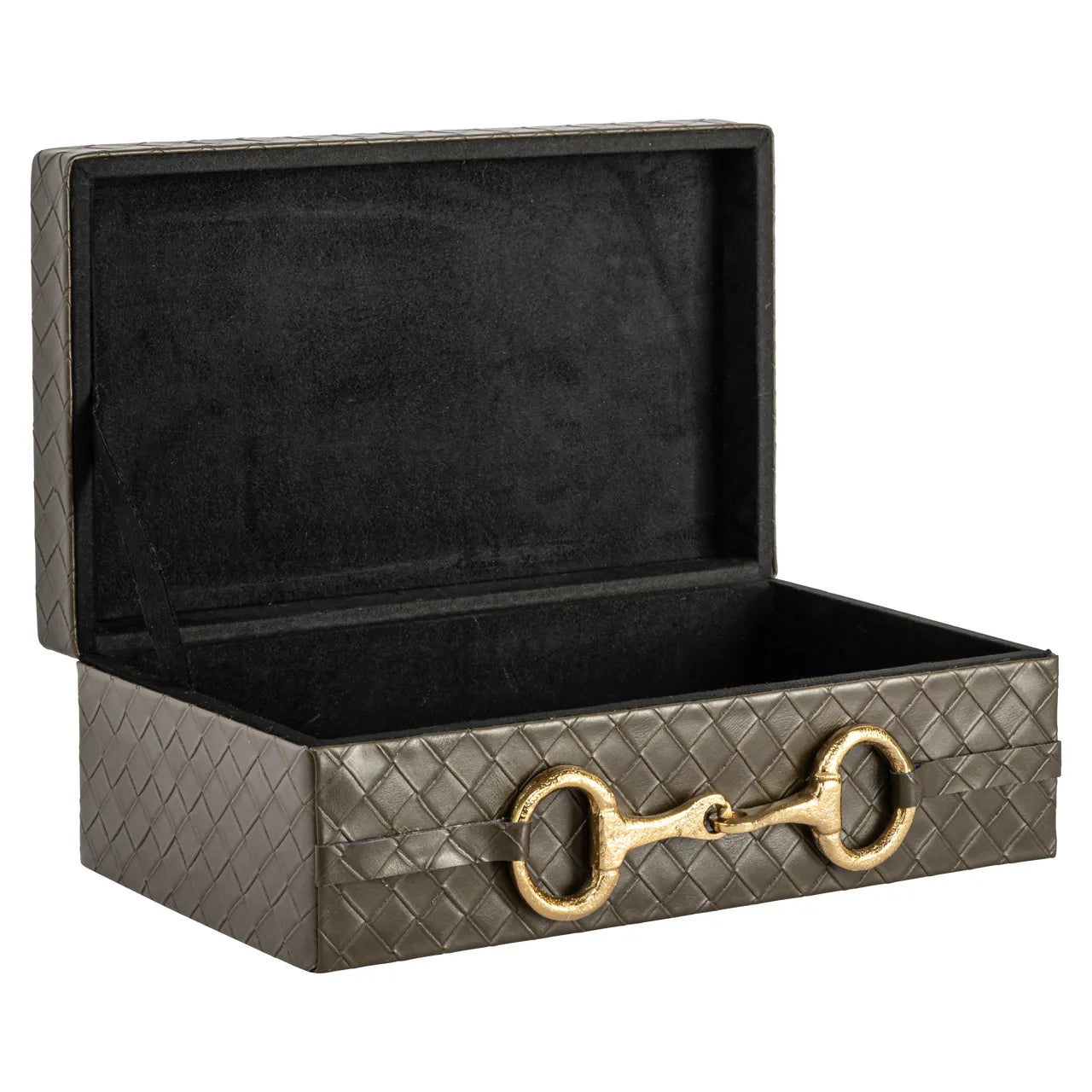 Richmond Interiors Blade Olive Faux Leather Storage Box Large