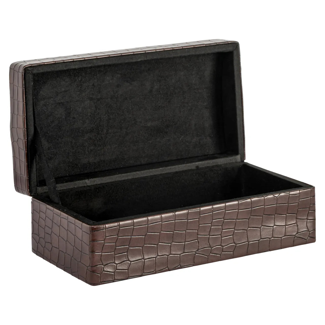 Richmond Interiors Rex Dark Brown Faux Leather Storage Box Small