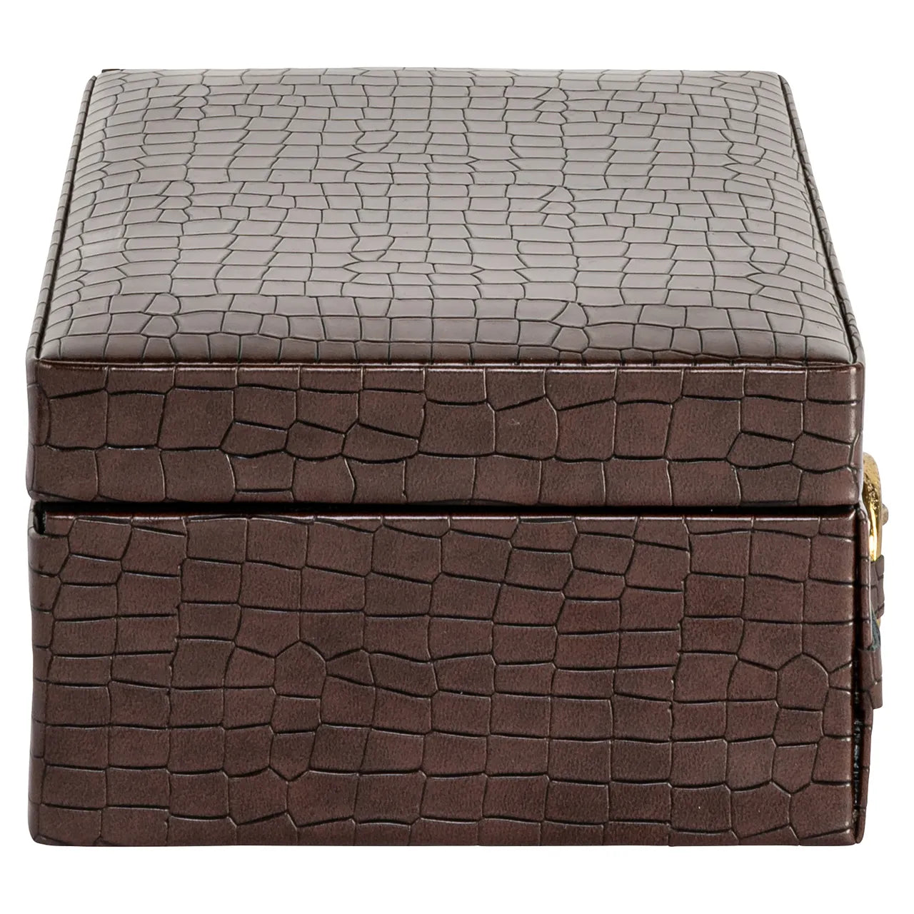 Richmond Interiors Rex Dark Brown Faux Leather Storage Box Large
