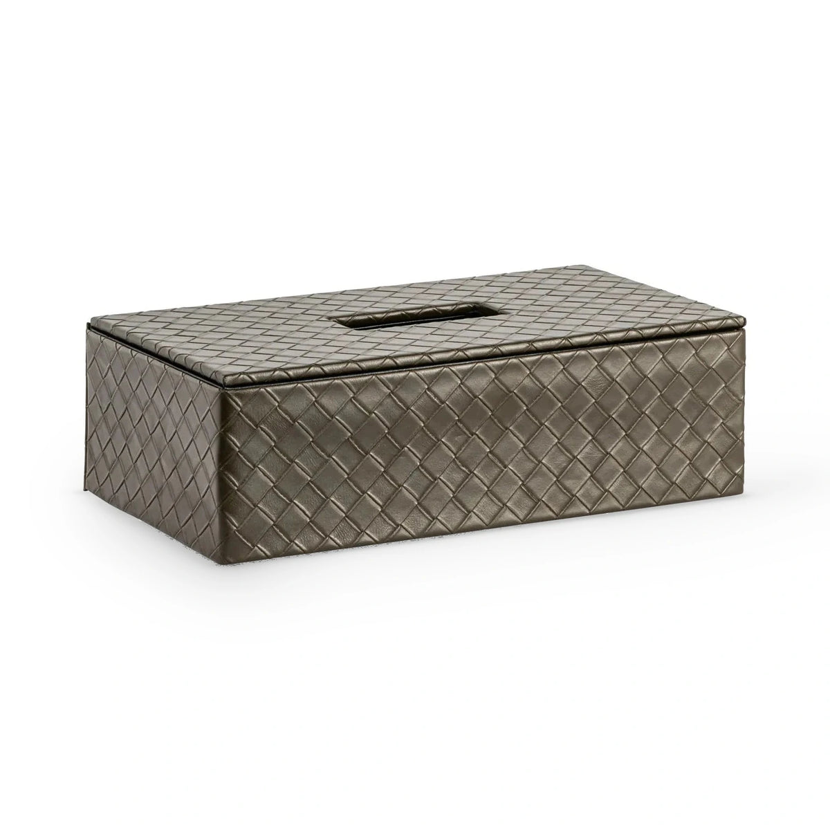 Richmond Interiors Vex Olive Faux Leather Tissue Box