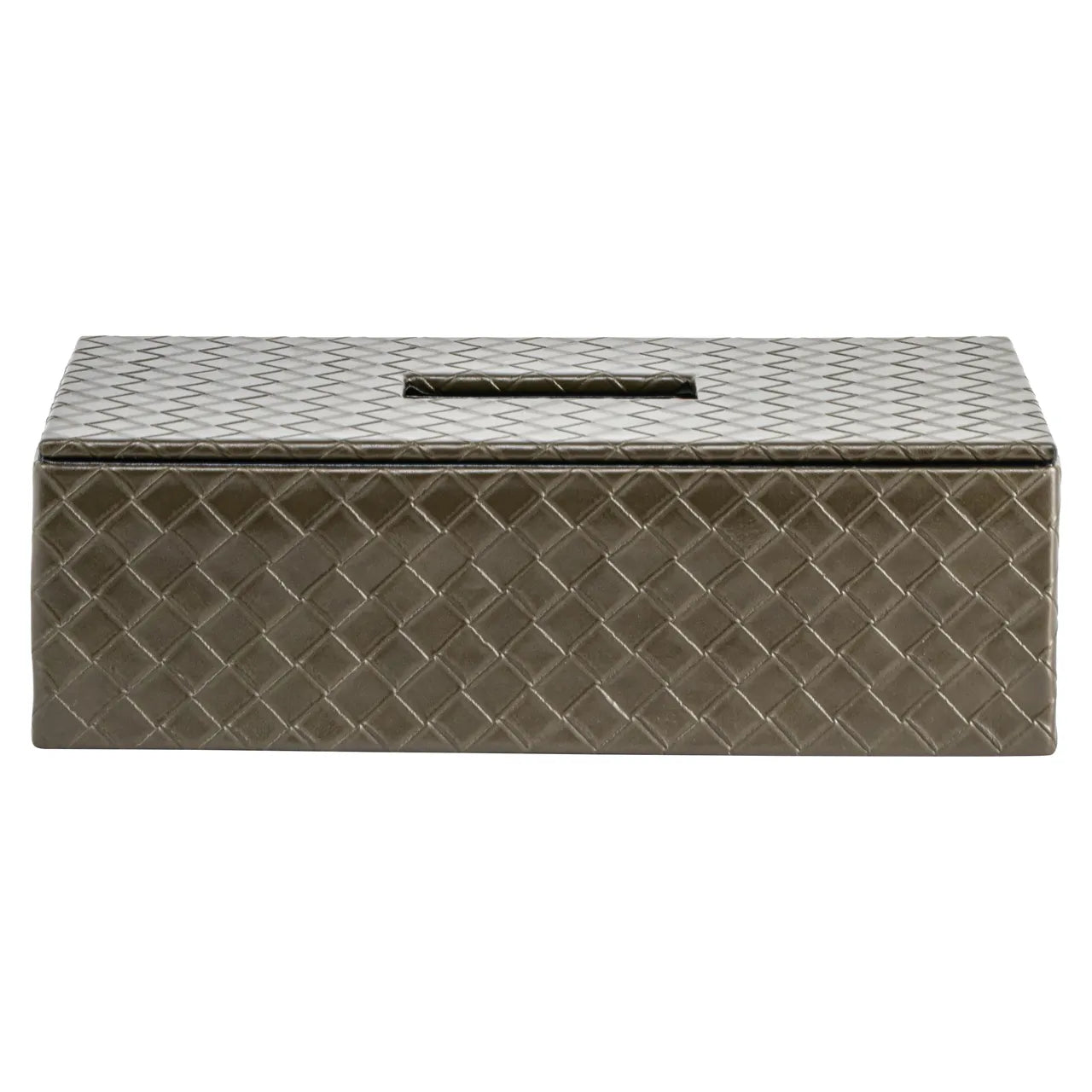 Richmond Interiors Vex Olive Faux Leather Tissue Box