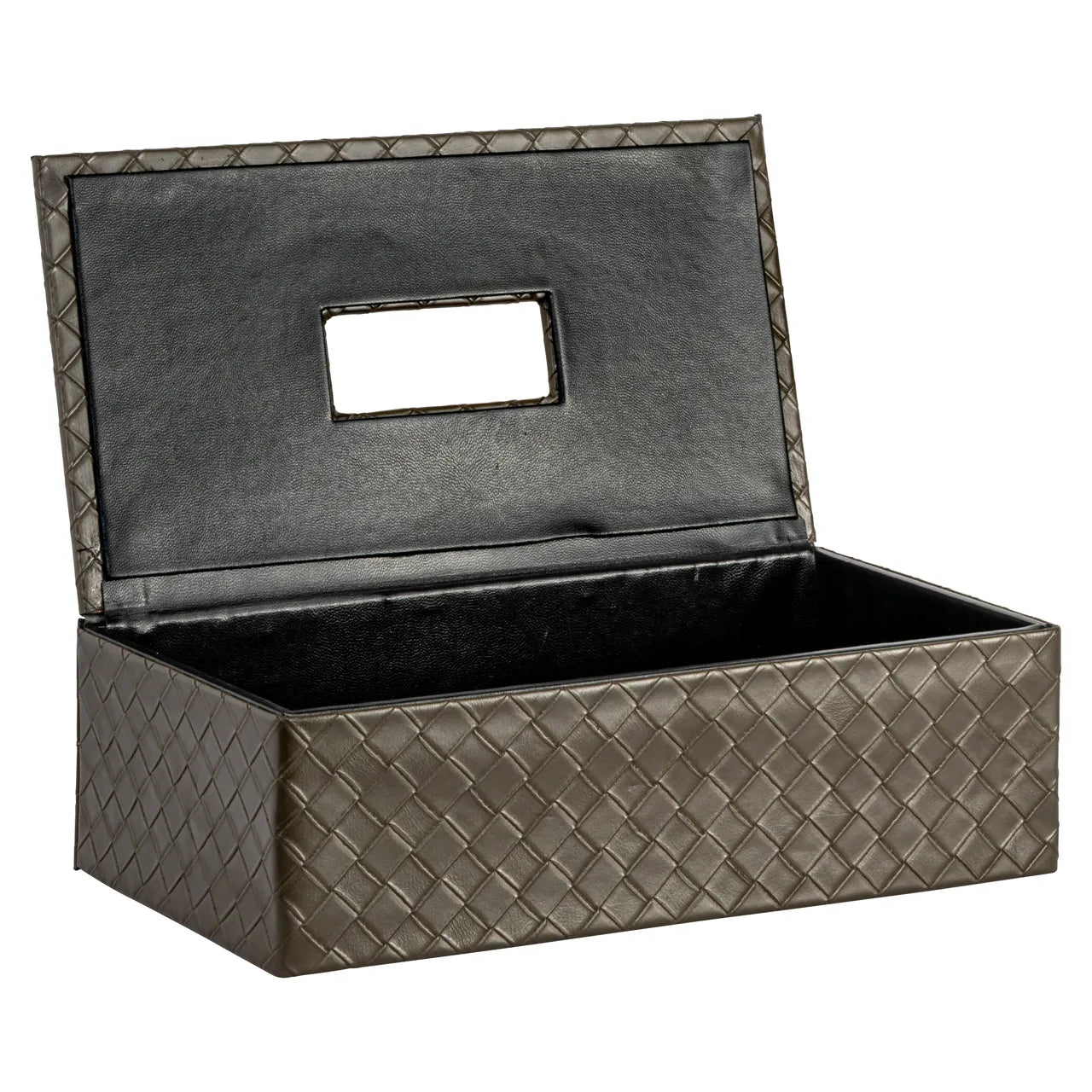 Richmond Interiors Vex Olive Faux Leather Tissue Box