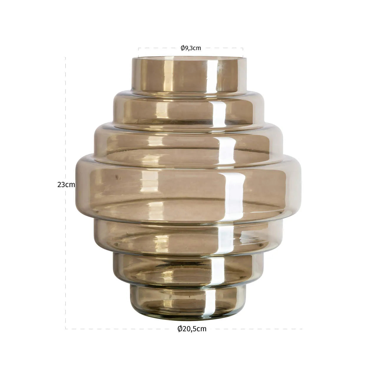 Richmond Interiors Liosa Smoke Glass Vase Small