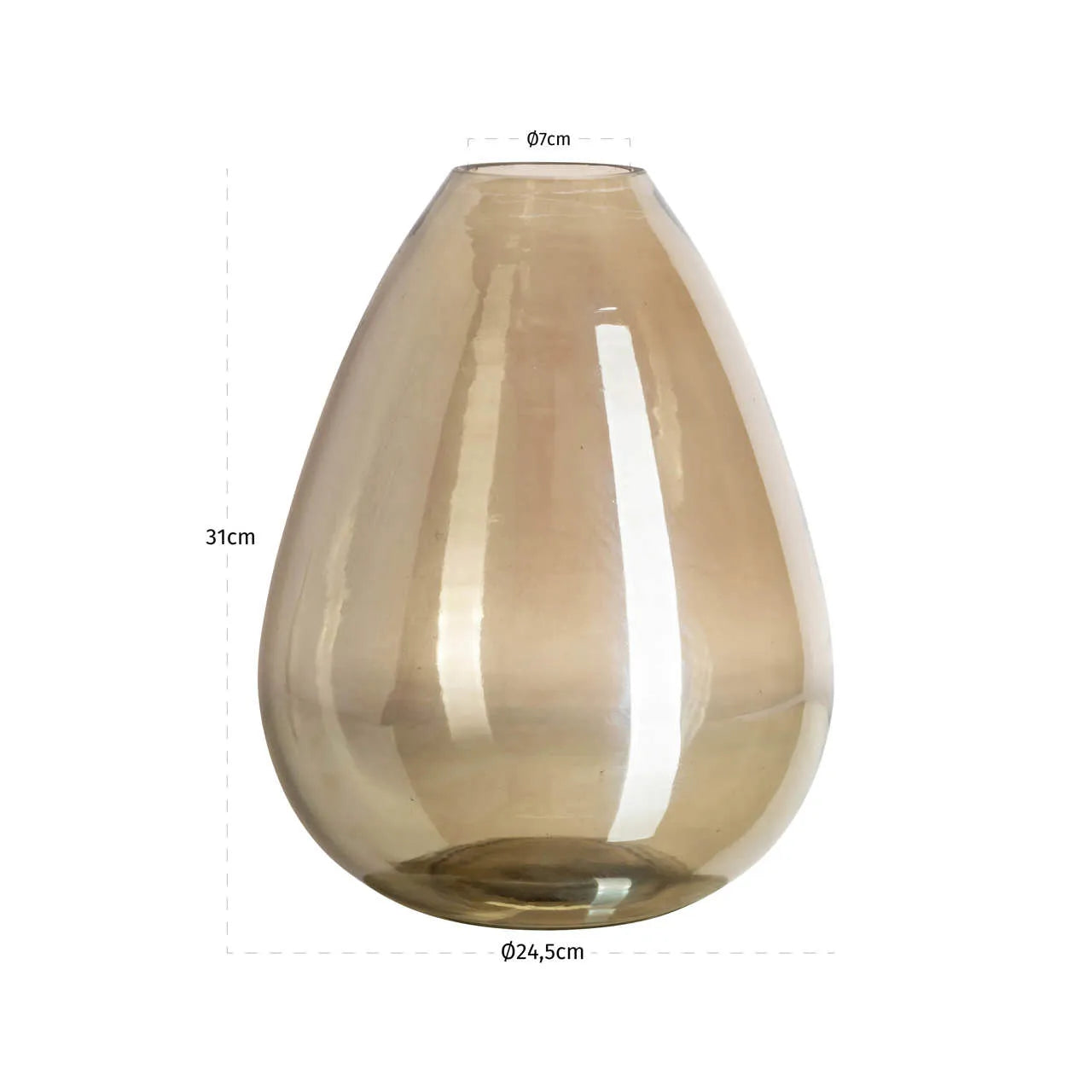 Richmond Interiors Noor Smoke Glass Vase