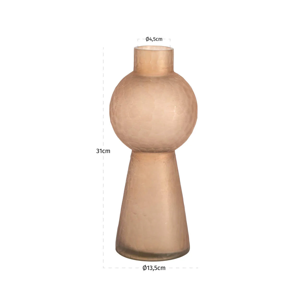 Richmond Interiors Ora Brown Glass Vase Small