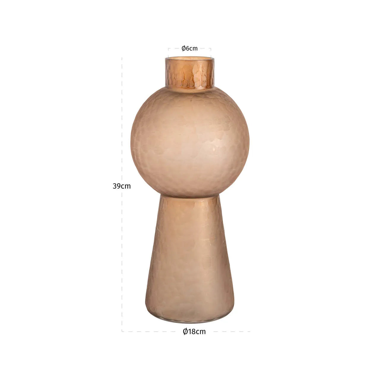 Richmond Interiors Ora Brown Glass Vase Large