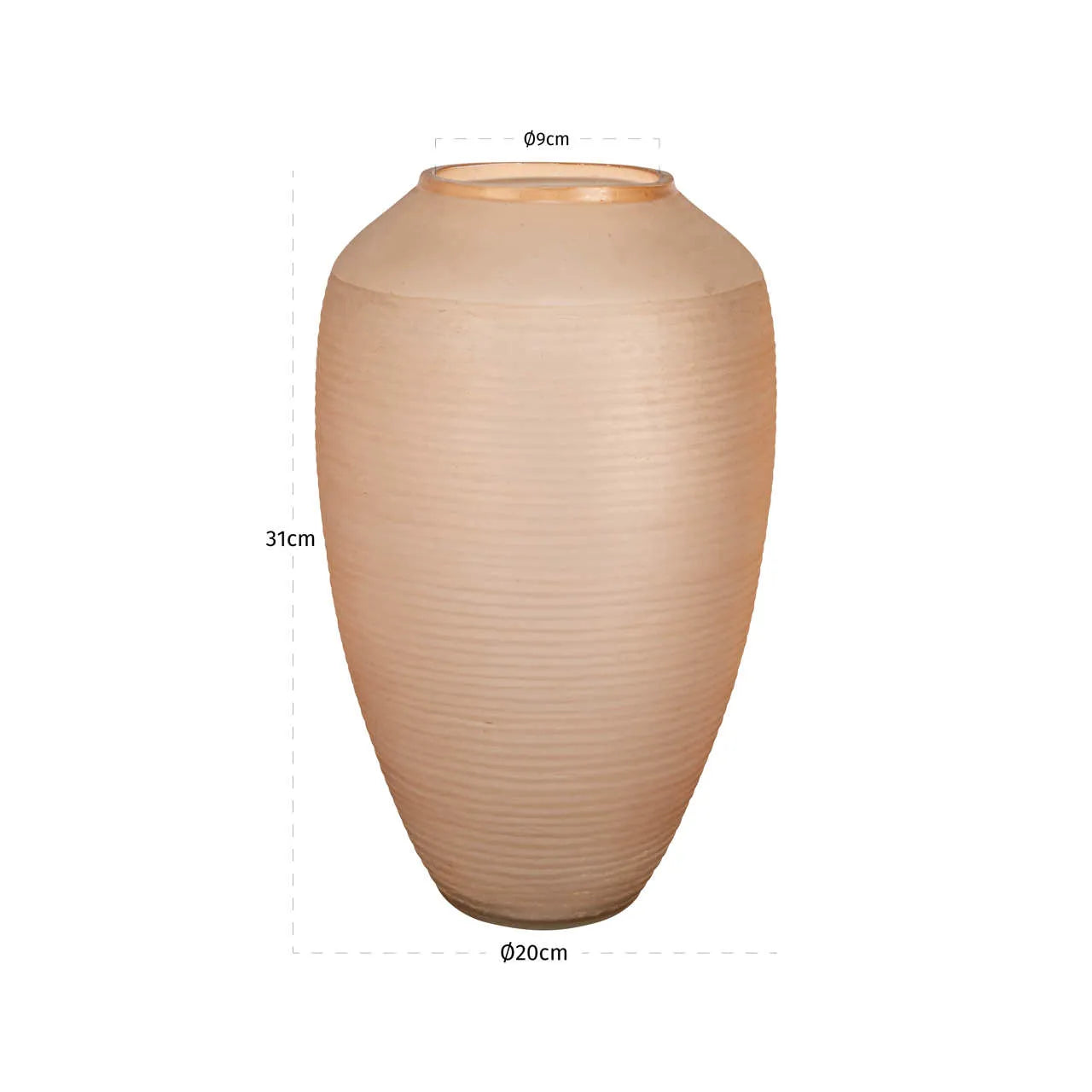 Richmond Interiors Vea Pink Glass Vase